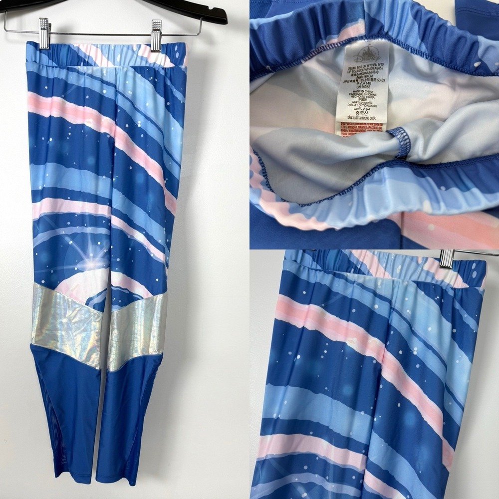 Girls' Disney Cinderella‎ Bottom Lounge Leggings Silver  Blue 9-10